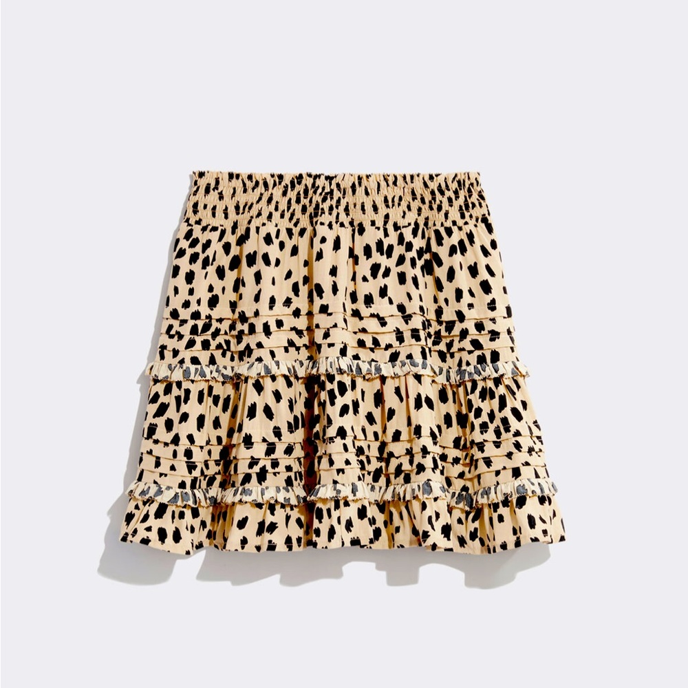 Vineyard Vines Ruffle Cheetah Skirt